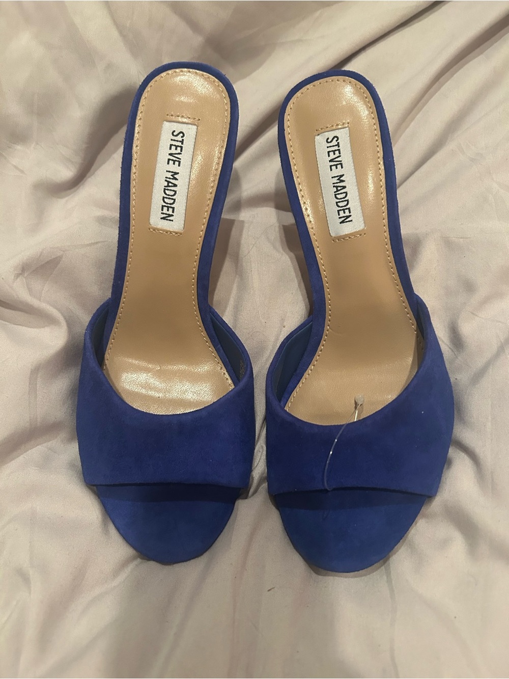 Steve Madden Cobalt Blue Suede Slide Mules size 6.5